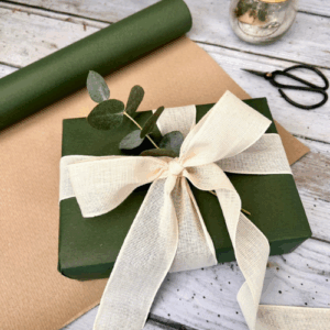 Forest Green and Kraft Gift Wrap Roll