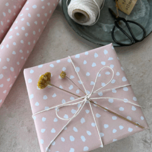 Flitter Pink & White Gift Wrap