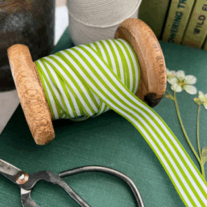 Meadow Green Pencil Stripe Ribbon