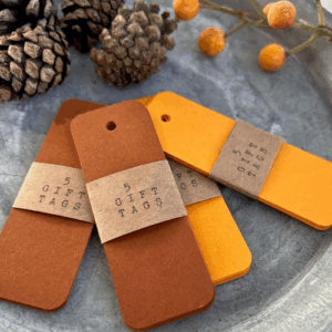 Tawny Brown / Tangerine Gift Tags