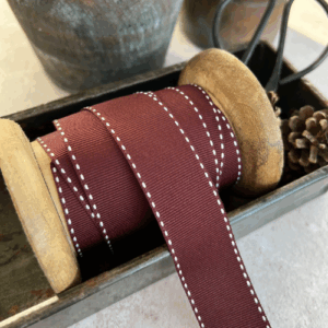 Stitched Edge Chocolate Brown Ribbon