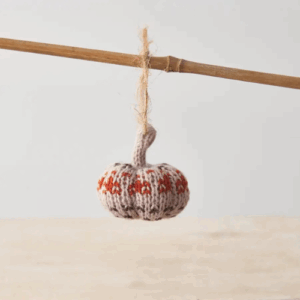 Knitted Pumpkin Hanging Decoration