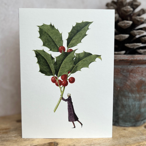 Holly Christmas Card