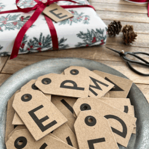 Alphabet Letter Kraft Luggage Tag