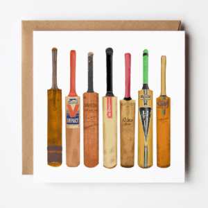 Cricket Bats Blank Greetings Card