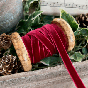 Wine Velvet Ribbon 9mm