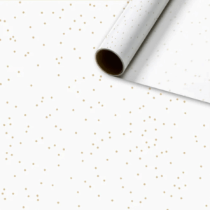 Gold Spot on White Tissue Paper Roll