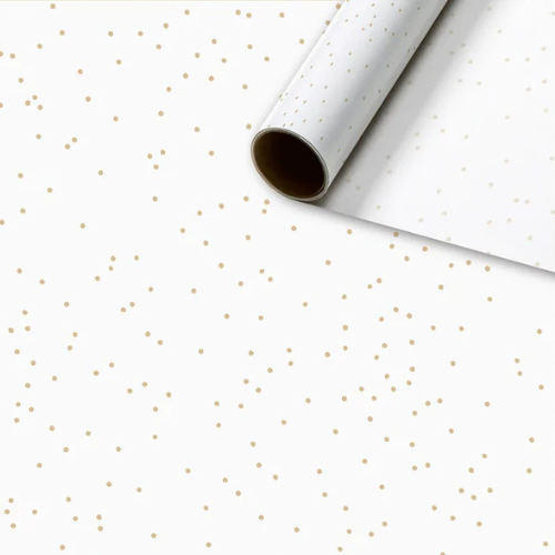 Gold Spot on White Tissue Paper Roll