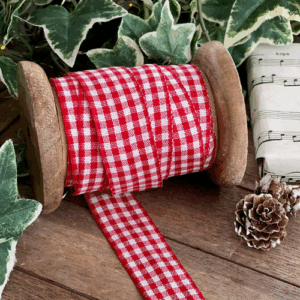 Vintage Style Red Gingham Ribbon