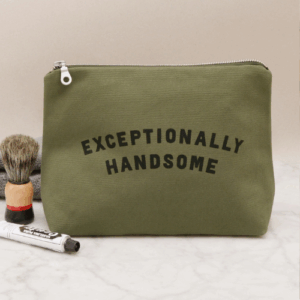 Exceptionally Handsome - Olive Wash Bag