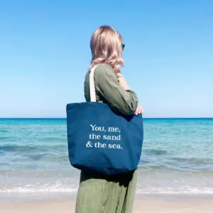 You Me the Sand and the Sea Tote Bag