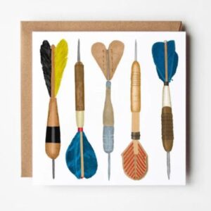 Darts - Blank Greetings Card
