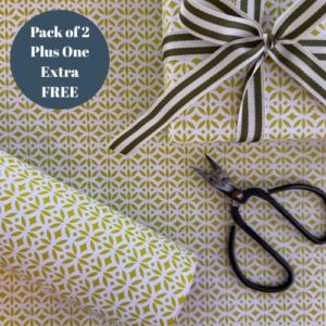 Chartreuse & Cerise Blossom Double Sided Gift Wrap Pack