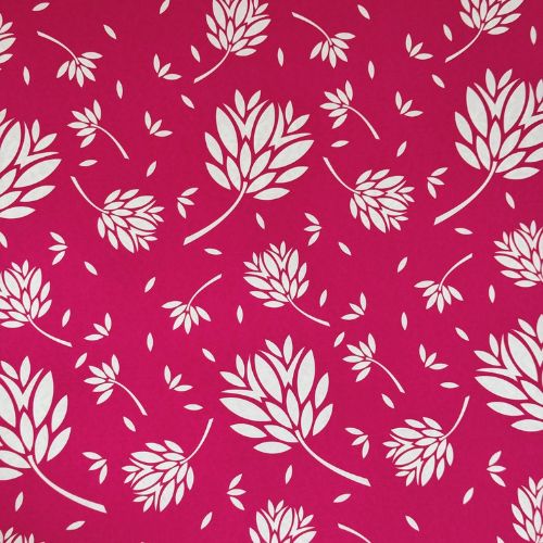 Chartreuse & Cerise Blossom Double Sided Gift Wrap Pack - Image 2