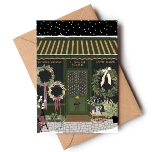 Florist Christmas Window Card