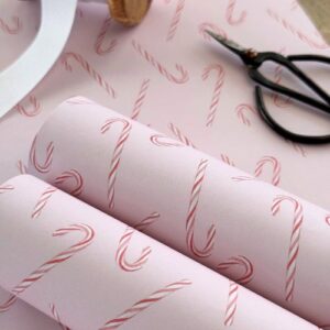 Candy Cane Gift Wrapping Paper