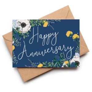 Botanical Happy Anniversary Card