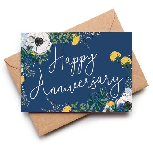 Botanical Happy Anniversary Card