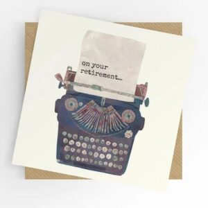 On Your Retirement Card - Vintage Typewriter