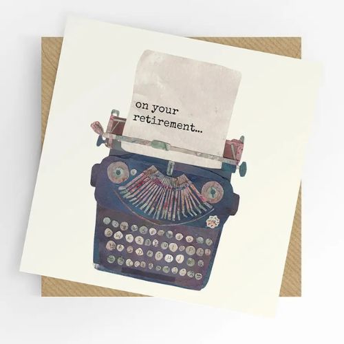 On Your Retirement Card - Vintage Typewriter