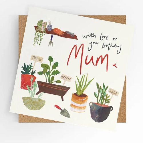 Mum Herb Garden Birthday Card