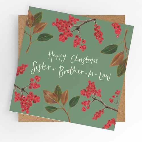 Sister and Brother in Law Christmas Foliage Card