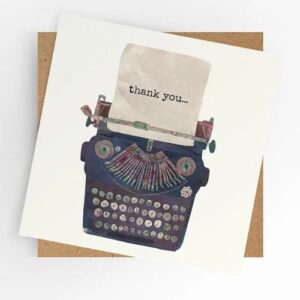 Thank you Card - Vintage Typewriter