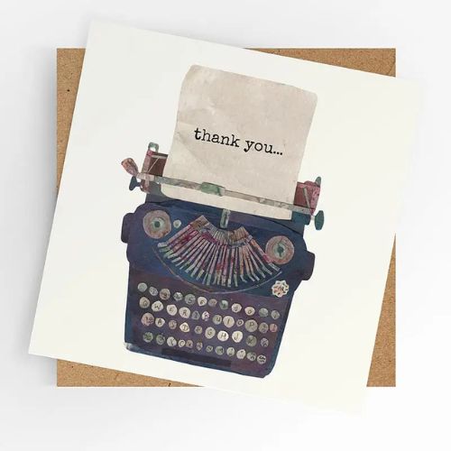 Thank you Card - Vintage Typewriter