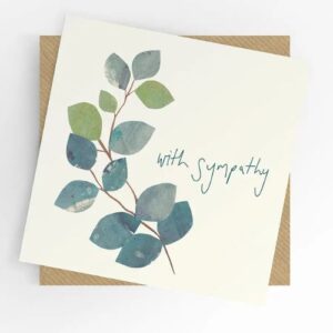 With Sympathy Card - Eucalyptus