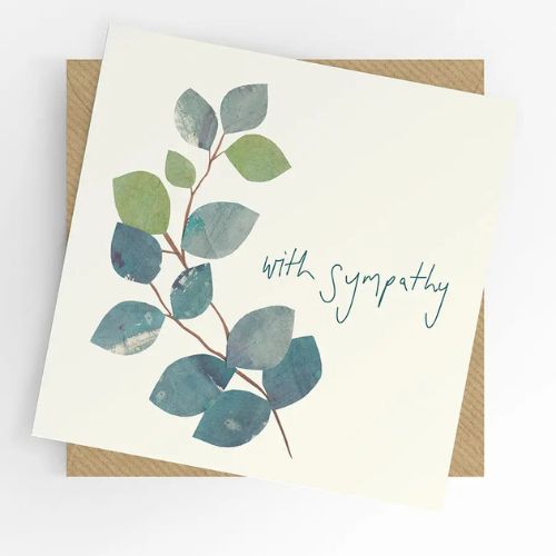 With Sympathy Card - Eucalyptus