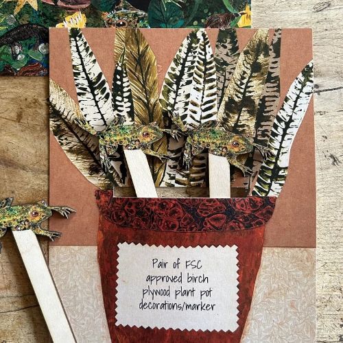 Frog Plant Pot Decorations (Set of 2) - Image 2
